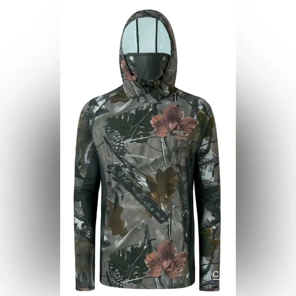 Bassdash Men's UPF 50+ Long Sleeve Hunting Hoodie With Mask FS06M, Size: S - NWT - Picture 2 of 13